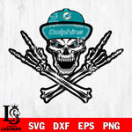 Miami Dolphins Skull svg , eps , dxf , png file , digital download