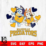 Nashville Predators Bluey & Bingo 10 Svg Eps Dxf Png File, NHL svg, Digital Download, Instant Download