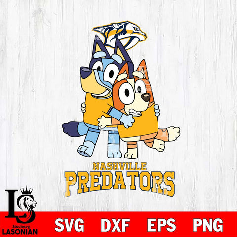 Nashville Predators Bluey & Bingo 12 Svg Eps Dxf Png File, NHL svg, Digital Download, Instant Download