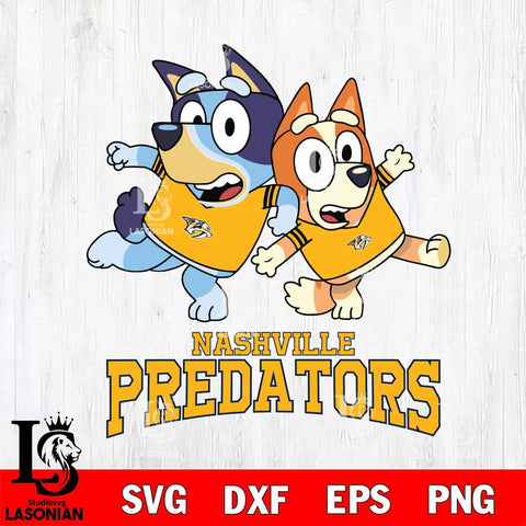 Nashville Predators Bluey & Bingo 13 Svg Eps Dxf Png File, NHL svg, Digital Download, Instant Download