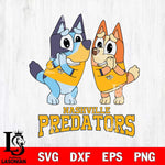 Nashville Predators Bluey & Bingo 15 Svg Eps Dxf Png File, NHL svg, Digital Download, Instant Download