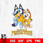 Nashville Predators Bluey & Bingo 18 Svg Eps Dxf Png File, NHL svg, Digital Download, Instant Download