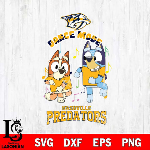 Nashville Predators Bluey Bingo Svg Eps Dxf Png File, NHL svg, Digital Download, Instant Download