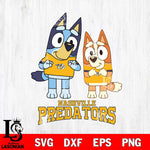 Nashville Predators Bluey & Bingo 6 Svg Eps Dxf Png File, NHL svg, Digital Download, Instant Download