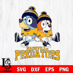 Nashville Predators Bluey & Bingo 8 Svg Eps Dxf Png File, NHL svg, Digital Download, Instant Download