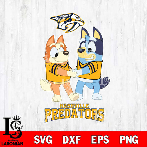 Nashville Predators Bluey Chilli Dance Svg Eps Dxf Png File, Digital Download, Instant Download