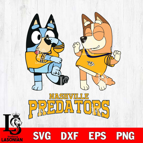 Nashville Predators Bluey Chilli Sport Svg Eps Dxf Png File, Digital Download, Instant Download