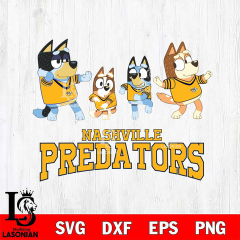 Nashville Predators Bluey Dance Mode Squats Svg Eps Dxf Png File, Digital Download, Instant Download