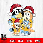 Nashville Predators Bluey Family Christmas Svg Eps Dxf Png File, Digital Download, Instant Download