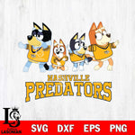 Nashville Predators Bluey Mode Dance Squats Svg Eps Dxf Png File, Digital Download, Instant Download