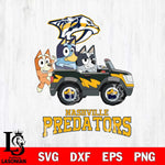 Nashville Predators Bluey friends Svg Eps Dxf Png File, NHL svg, Digital Download, Instant Download