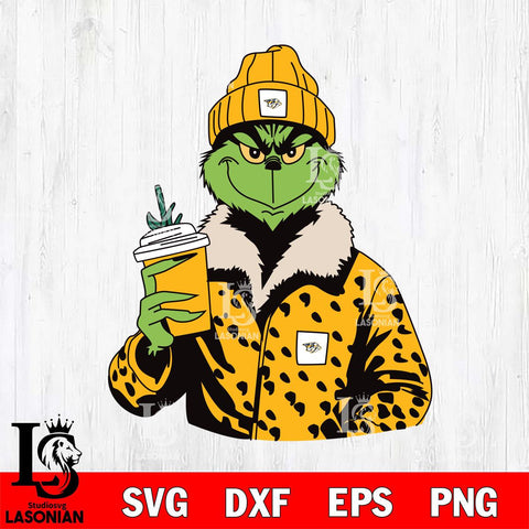 Nashville Predators Boujee Grinch 12 Svg Eps Dxf Png File, Digital Download, Instant Download