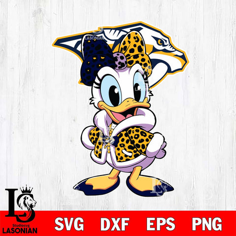 Nashville Predators Fancy Daisy Duck Disney Svg Eps Dxf Png File, Digital Download, Instant Download