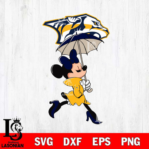 Nashville Predators Fancy Minnie Svg Eps Dxf Png File, Digital Download, Instant Download