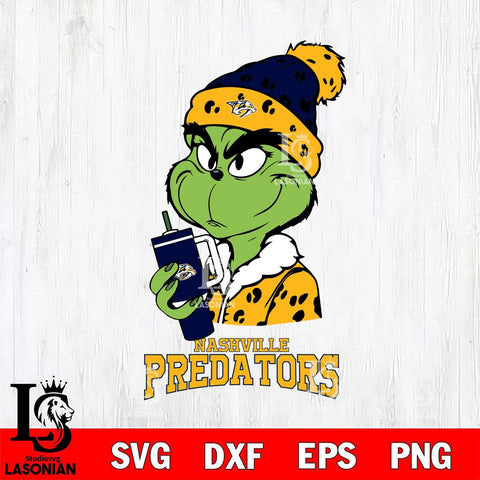 Nashville Predators Grinch Bougie Leopard Svg Eps Dxf Png File, Digital Download, Instant Download