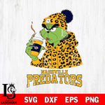 Nashville Predators Grinch Leopard Christmas Cut Files, Cricut,Christmas Svg Dxf Eps Png file , Digital Download