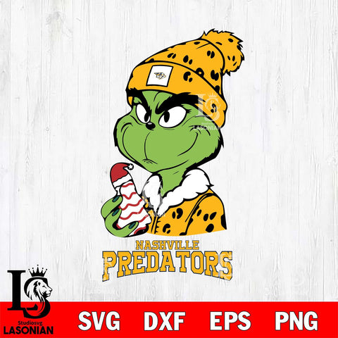 Nashville Predators Grinch Tree Cake Svg Eps Dxf Png File, Digital Download, Instant Download