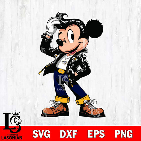 Nashville Predators Handsome Mickey Mouse Svg Eps Dxf Png File, Digital Download, Instant Download