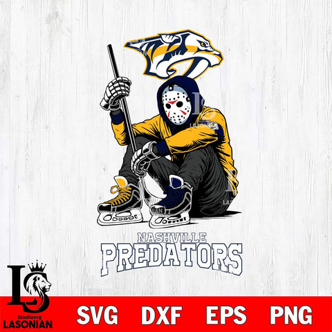 Nashville Predators NHL Jason Voorhees Halloween SVG Svg Eps Dxf Png File, Digital Download, Instant Download