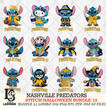 Nashville Predators Stitch Horror Bundle 12 SVG Svg Eps Dxf Png File,Bundle NHL svg, Digital Download, Instant Download