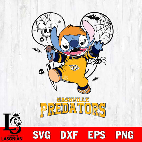 Nashville Predators Stitch Michael Halloween Svg Eps Dxf Png File, Digital Download, Instant Download