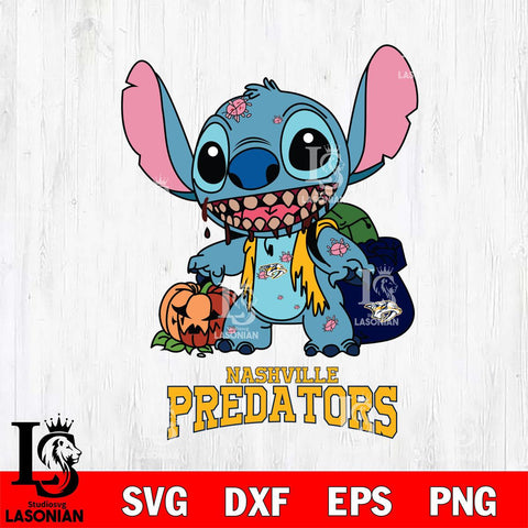 Nashville Predators Stitch Zombie Svg Eps Dxf Png File, NHL svg, Digital Download, Instant Download