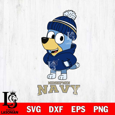 Navy Midshipmen Bluey Hoodie Sport Svg Eps Dxf Png File, Digital Download ,Instant Download, Cricut File