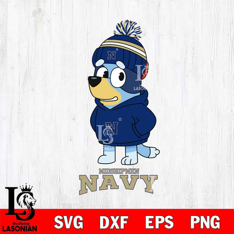 Navy Midshipmen Bluey Hoodie rugby Svg Eps Dxf Png File, Digital Download ,Instant Download, Cricut File