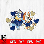 Navy Midshipmen Bluey heart Svg Eps Dxf Png File, Digital Download, Instant Download