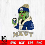 Navy Midshipmen Girls Grinch Bougie Svg Eps Dxf Png File, Digital Download, Instant Download