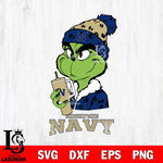 Navy Midshipmen Grinch Bougie Leopard Svg Eps Dxf Png File, Digital Download, Instant Download