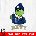 Navy Midshipmen Grinch Football Christmas Cut Files Cricut, Svg Dxf Eps Png file, Digital download , Silhouette