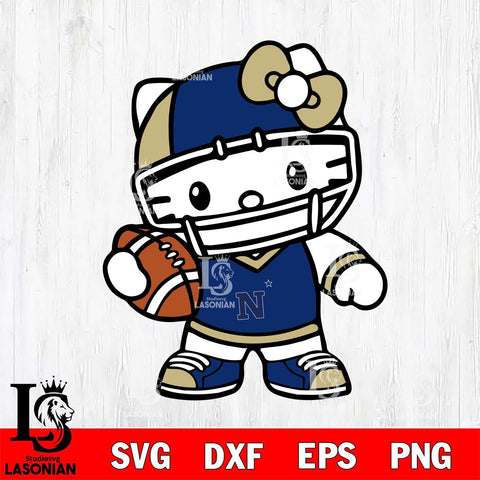 Navy Midshipmen Hello Kitty sport 2 Svg Eps Dxf Png File, Digital Download, Instant Download