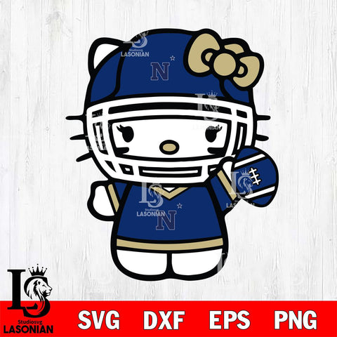 Navy Midshipmen Hello Kitty sport 6 Svg Eps Dxf Png File, Digital Download, Instant Download