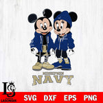 Navy Midshipmen Mickey Minnie Mouse Rugby Svg Eps Dxf Png File, NCAA svg , File Cut , Digital Download , Instant Download, Cut Svg Files