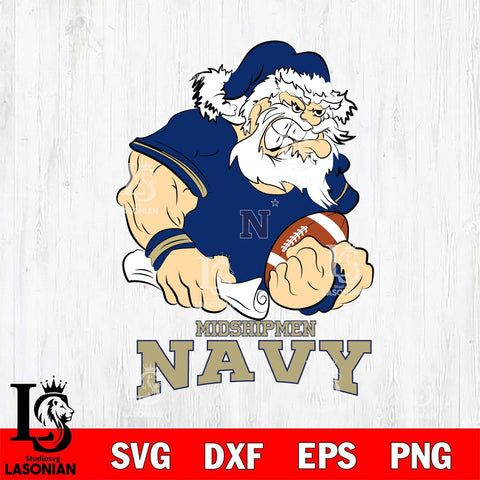 Navy Midshipmen Santa Claus Angry Svg dxf eps png pdf file,NCAA svg,Digital Download,Cricut file