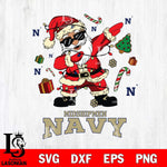 Navy Midshipmen Santa Claus Football Svg dxf eps png pdf file,NCAA svg,Digital Download,Cricut file