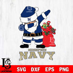 Navy Midshipmen Santa Dabbing Christmas Svg dxf eps png pdf file,NCAA svg,Digital Download,Cricut file