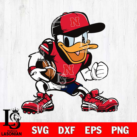 Nebraska Cornhuskers Donal Duck Svg Eps Dxf Png File, NCAA svg, Digital Download, Instant Download