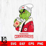 Nebraska Cornhuskers Grinch Bougie Football Svg Eps Dxf Png File, Digital Download, Instant Download