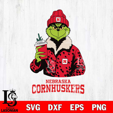 Nebraska Cornhuskers Grinch Leopard Svg Eps Dxf Png File, Digital Download, Instant Download