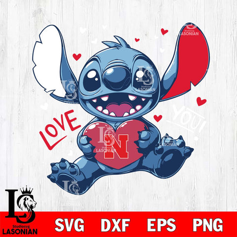 Nebraska Cornhuskers Stitch Love Svg Eps Dxf Png File, NCAA svg, Digital Download, Instant Download