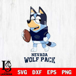 Nevada Wolf Pack Bluey Football Sport Svg Eps Dxf Png File, Digital Download ,Instant Download, Cricut File