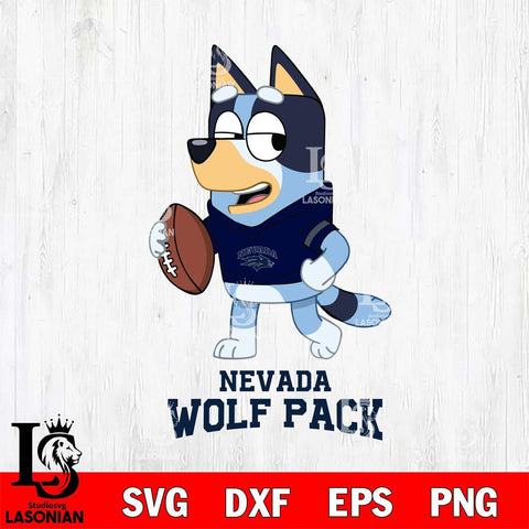 Nevada Wolf Pack Bluey Football Sport Svg Eps Dxf Png File, Digital Download ,Instant Download, Cricut File