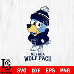 Nevada Wolf Pack Bluey Hoodie Sport Svg Eps Dxf Png File, Digital Download ,Instant Download, Cricut File