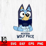 Nevada Wolf Pack Bluey Styles Football Svg Eps Dxf Png File,NCAA Svg Files,Bluey svg ,Digital Download ,Instant Download, Cricut File