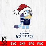 Nevada Wolf Pack Christmas Bluey Hat Cut Files,Bluey Cricut,Christmas Svg , Bluey svg , Digital Download, dxf eps png pdf file