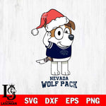 Nevada Wolf Pack Christmas Bluey Jack Sport Cut Files,Bluey Cricut,Christmas Svg , Bluey svg , Digital Download, dxf eps png pdf file