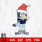 Nevada Wolf Pack Christmas Bluey Say Hi Cut Files,Bluey Cricut,Christmas Svg , Bluey svg , Digital Download, dxf eps png pdf file