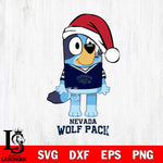 Nevada Wolf Pack Christmas Bluey Sport Cut Files,Bluey Cricut,Christmas Svg , Bluey svg , Digital Download, dxf eps png pdf file